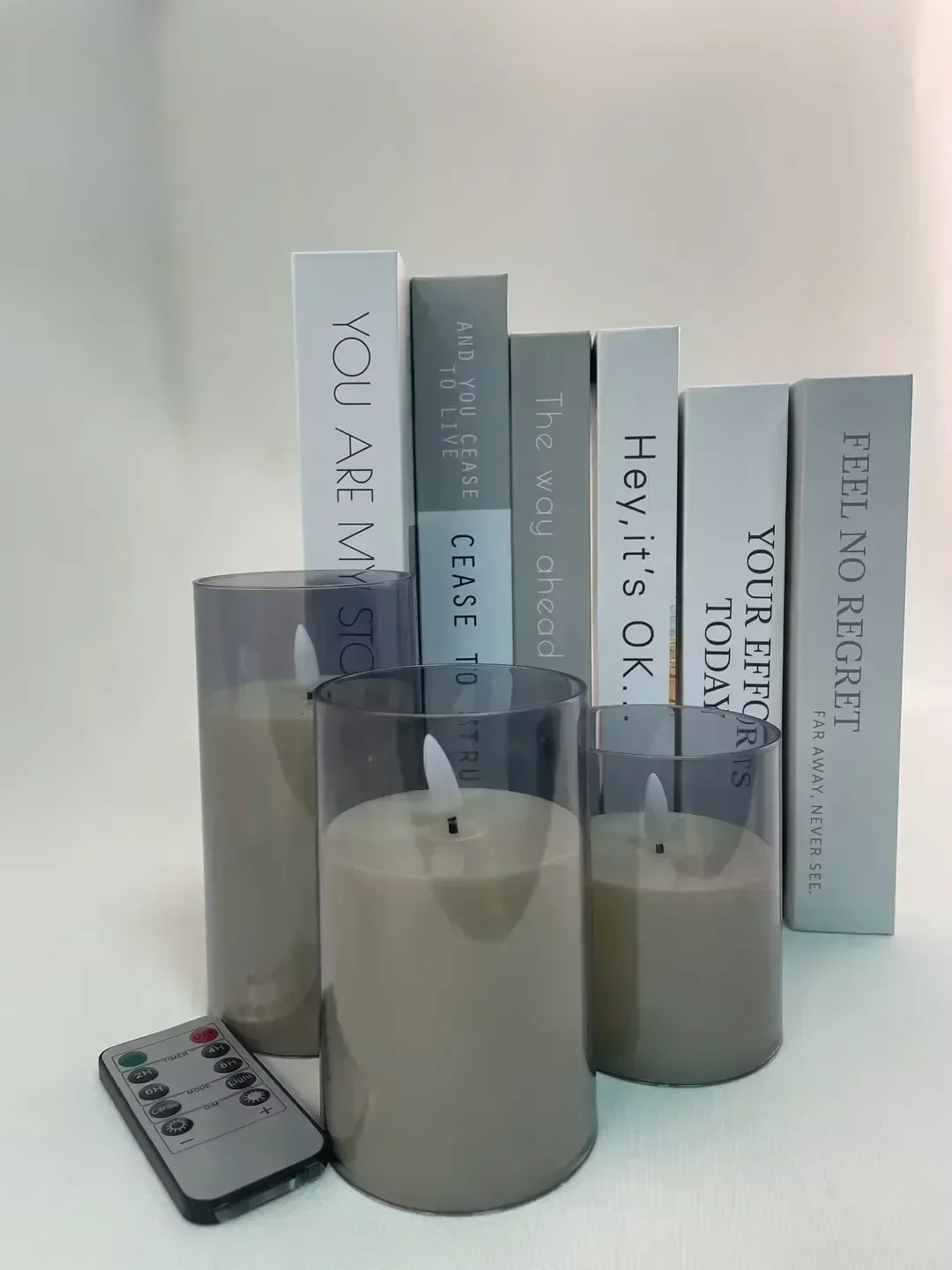 Pillar Candles with LED Light and Glow Effect