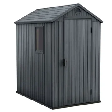 Keter Darwin 4' x 6' Outdoor Garden Tool Storage Shed w/ Window, Graphite