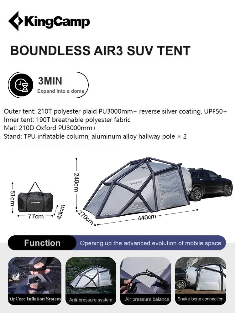 KingCamp BOUNDLESS AIR3 Inflatable SUV Tent