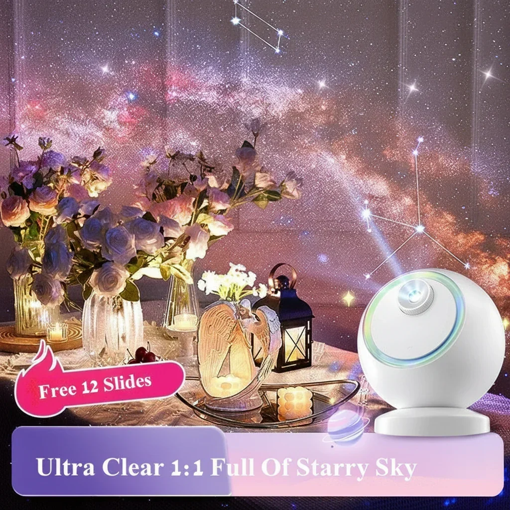 Celestial Bliss LED Nightlight Projector with Bluetooth Sound - Image 4