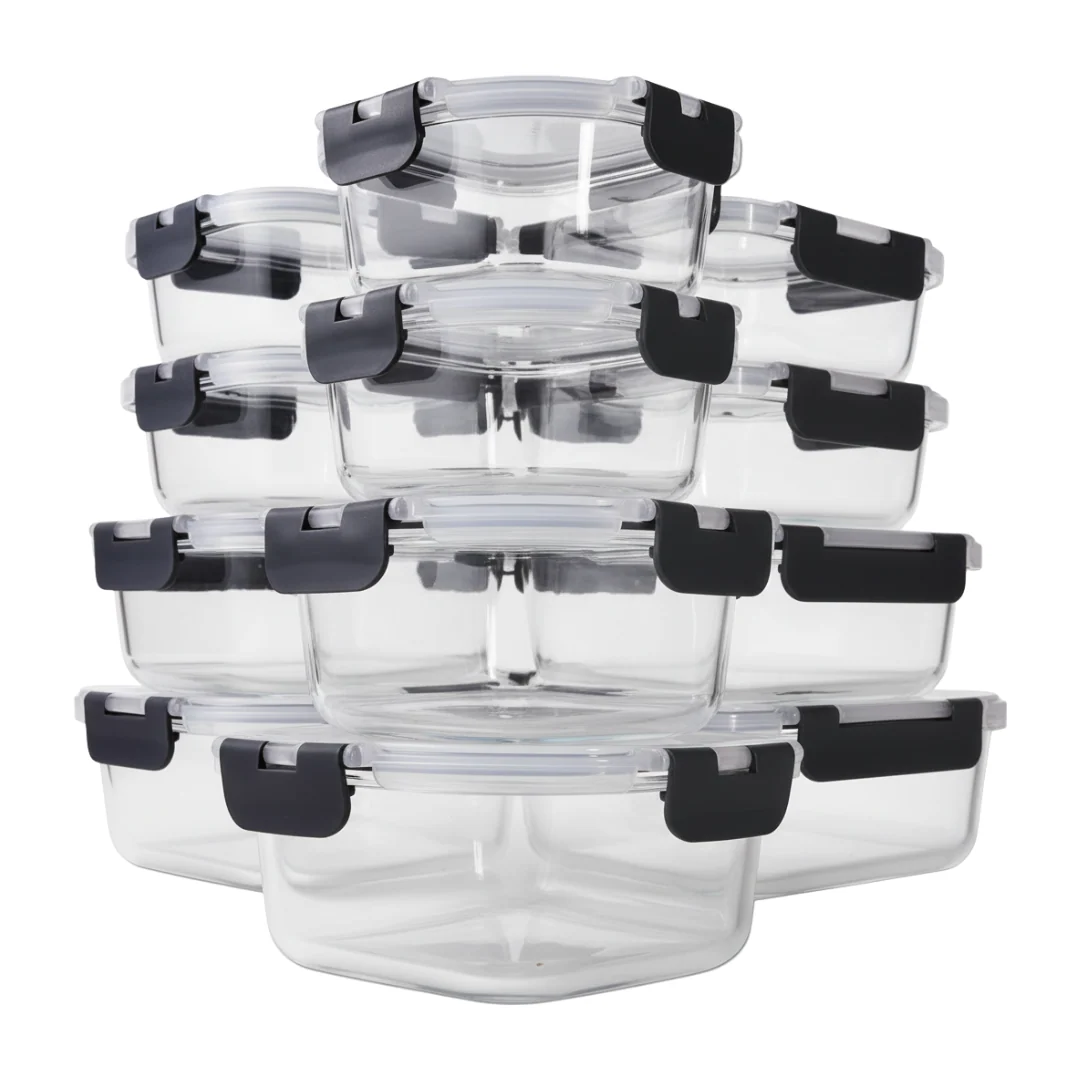 Borosilicate Glass Food Storage Set – 12 Containers with Lids
