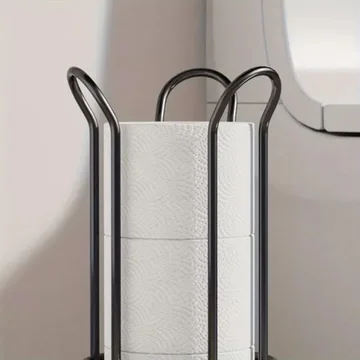 Toilet Paper Stand Chrome Plated Iron Holds Three Rolls