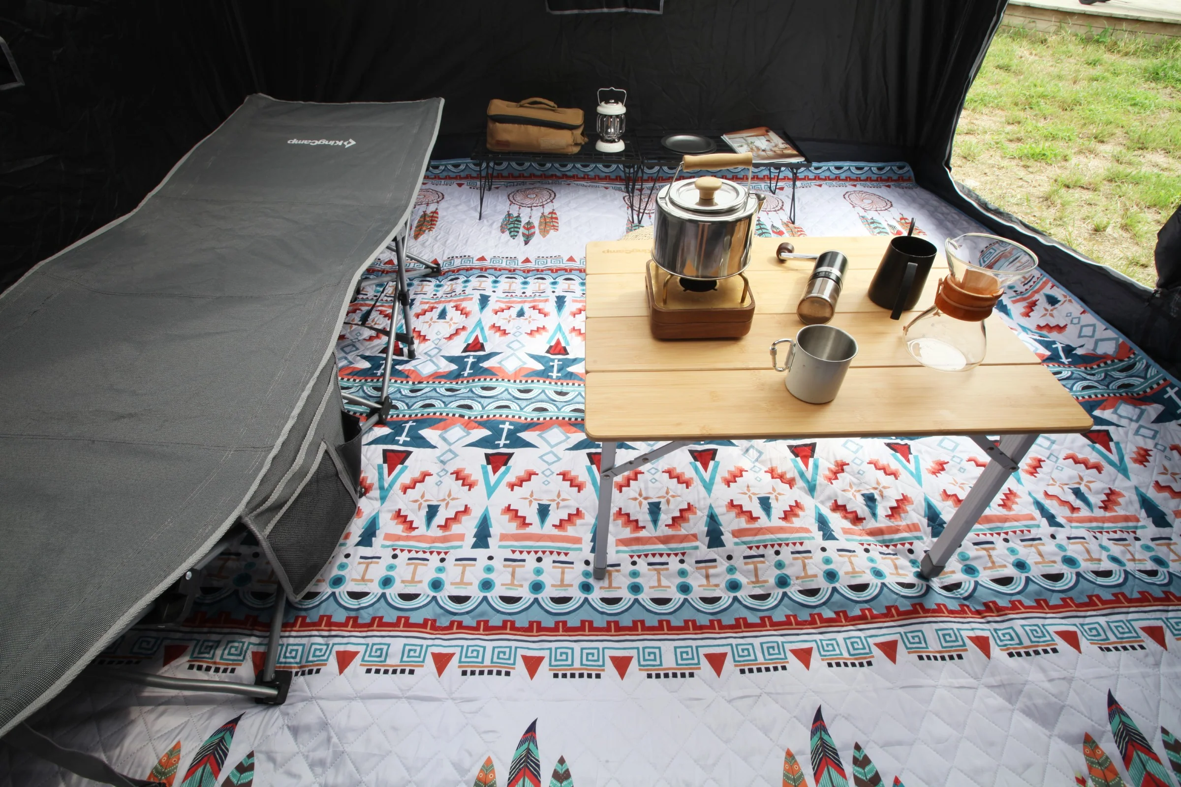 KingCamp ISIAY MAX 2.8 Extra-Large Waterproof Camping Tent Mat - Bohemian Pattern