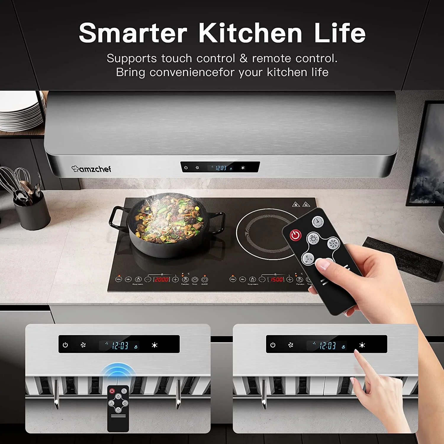 AMZCHEF Range Hoods 30 inch 700CFM 3