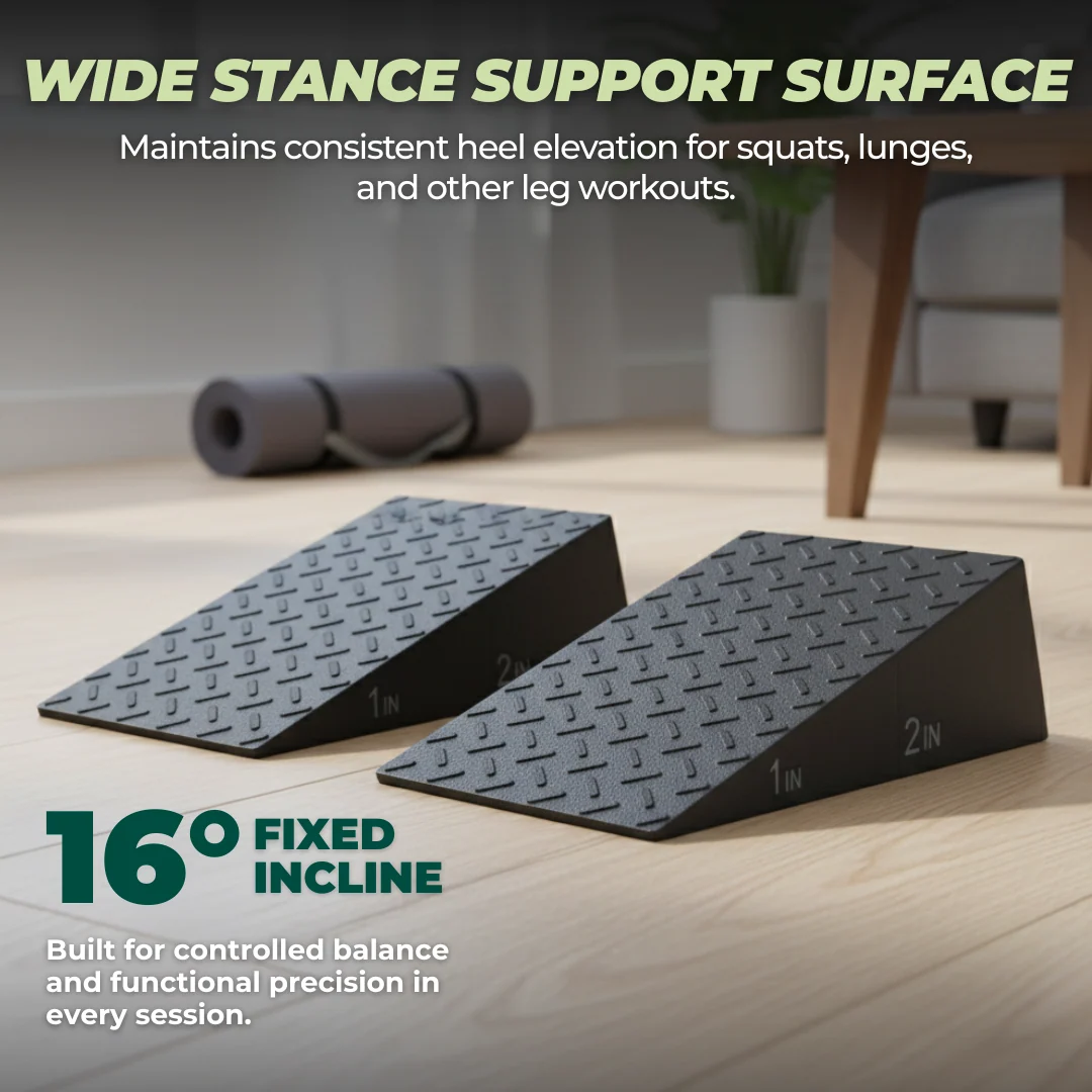 Squat Wedge Block for Heel Elevated Squats and Calf Stretching