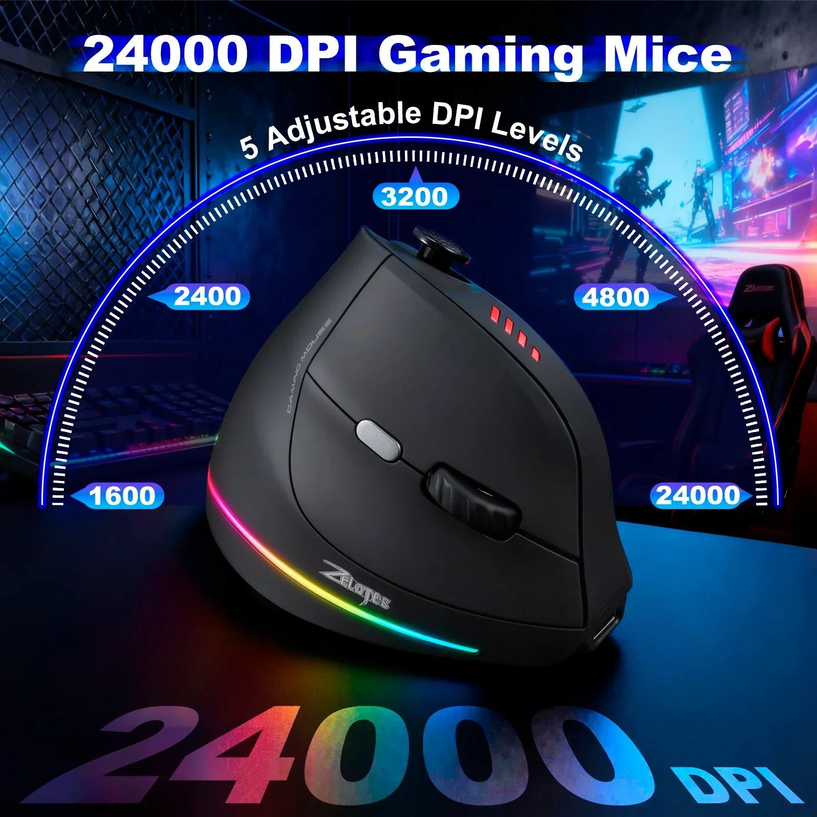 Wireless Vertical Ergonomic Mouse Model F18 - Image 10