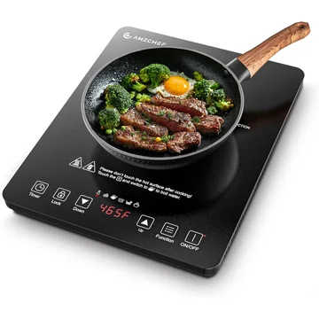 AMZCHEF 1800W Portable Induction Cooktop with Timer