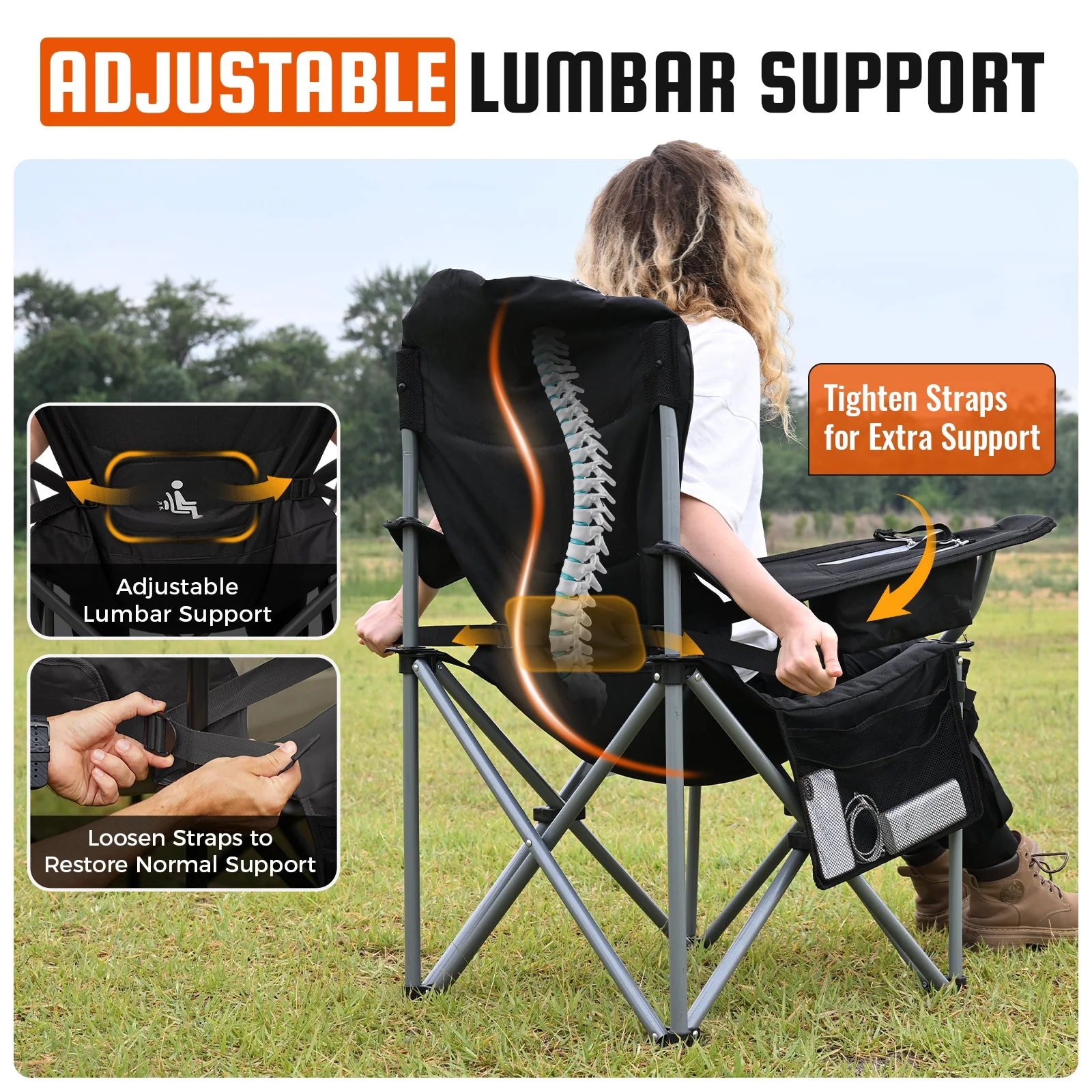 KingCamp Lumbar Support Oversized Camping Chair - Image 66