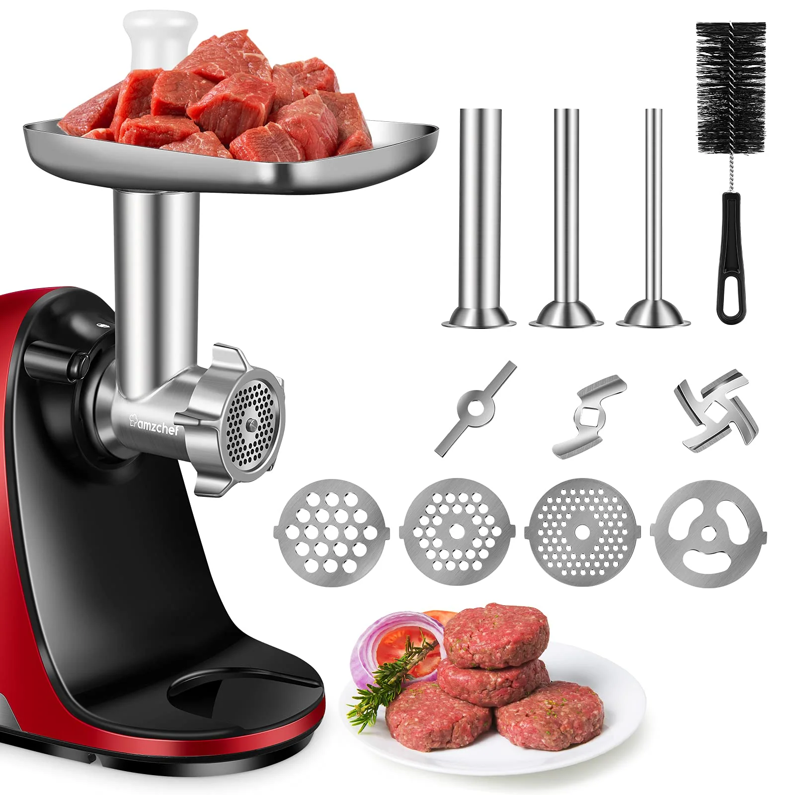 AMZCHEF Slow Juicer Metal Food Grinder Attachment 1