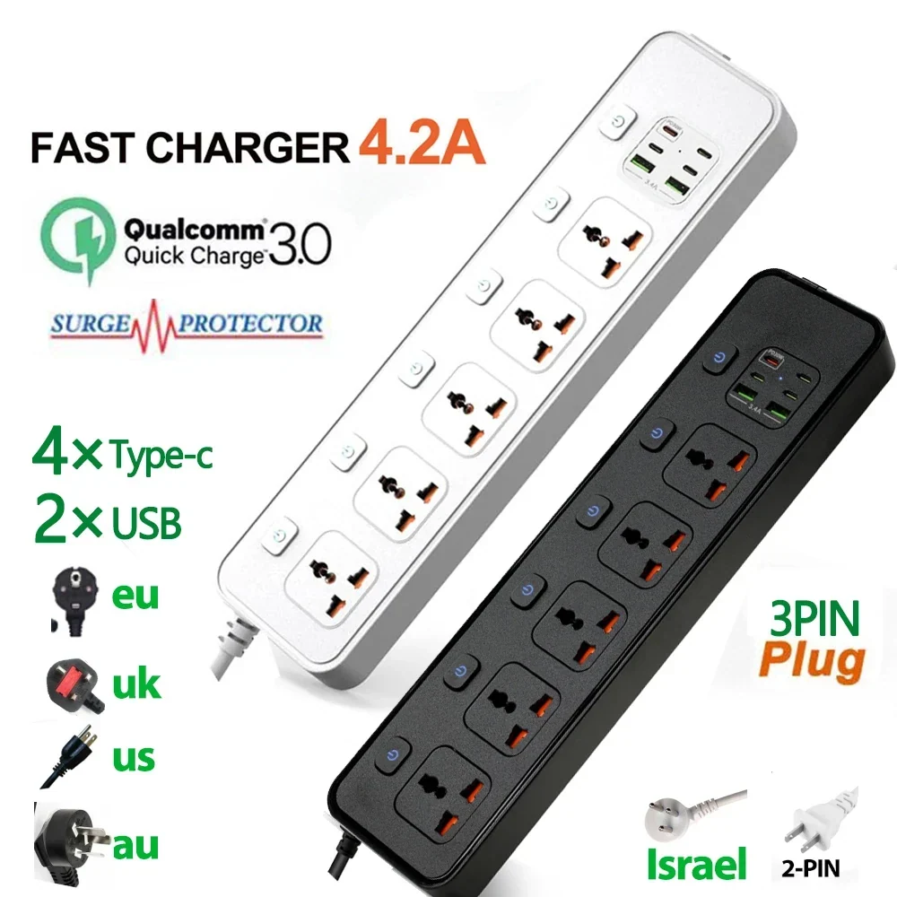 Travel Power Adapter with Multiple Outlets for Global Use - Image 6