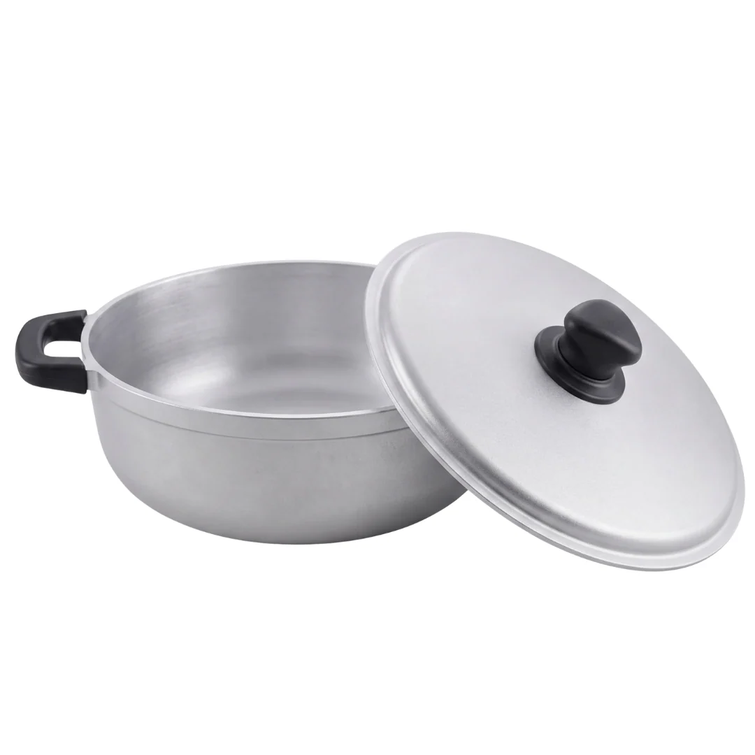 Aluminum Cooking Pot with Lid for Rice, Soups, and Stews - Image 2