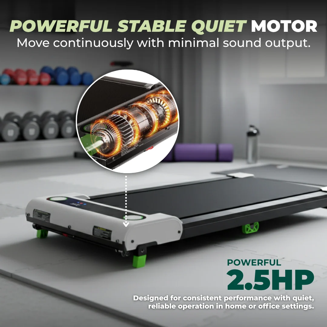 Compact Walking Pad Treadmill with Manual Incline and LED Display