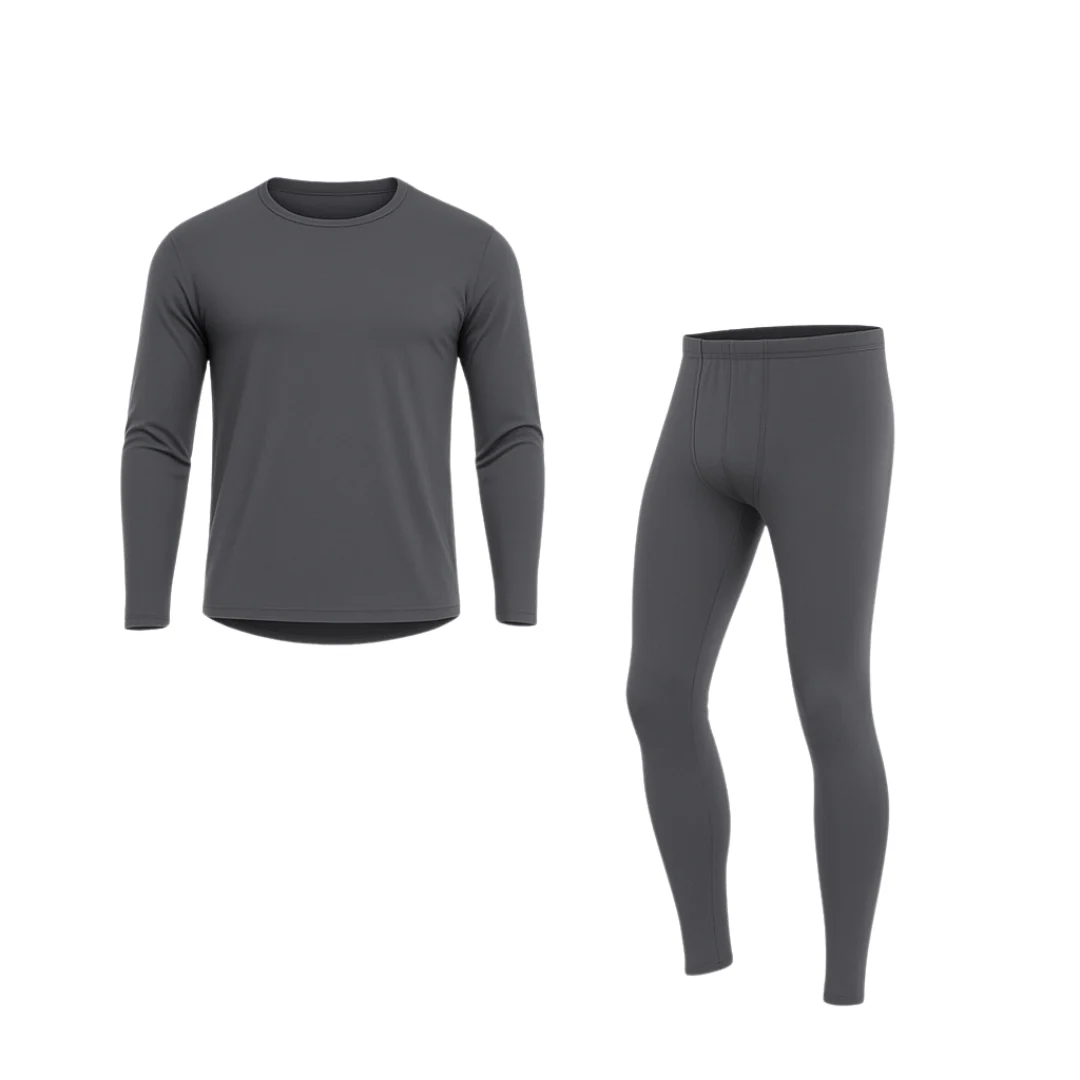 Thermal Base Layer Set for Men – Fleece Lined Top and Bottom - Image 3