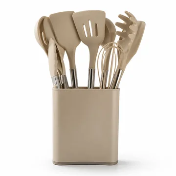 Kitchen Utensil Set 13-Piece Silicone Heat-Resistant Dishwasher-Safe