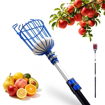 WORKPRO 12FT Telescoping Fruit Picker Tool with Basket for Orchard