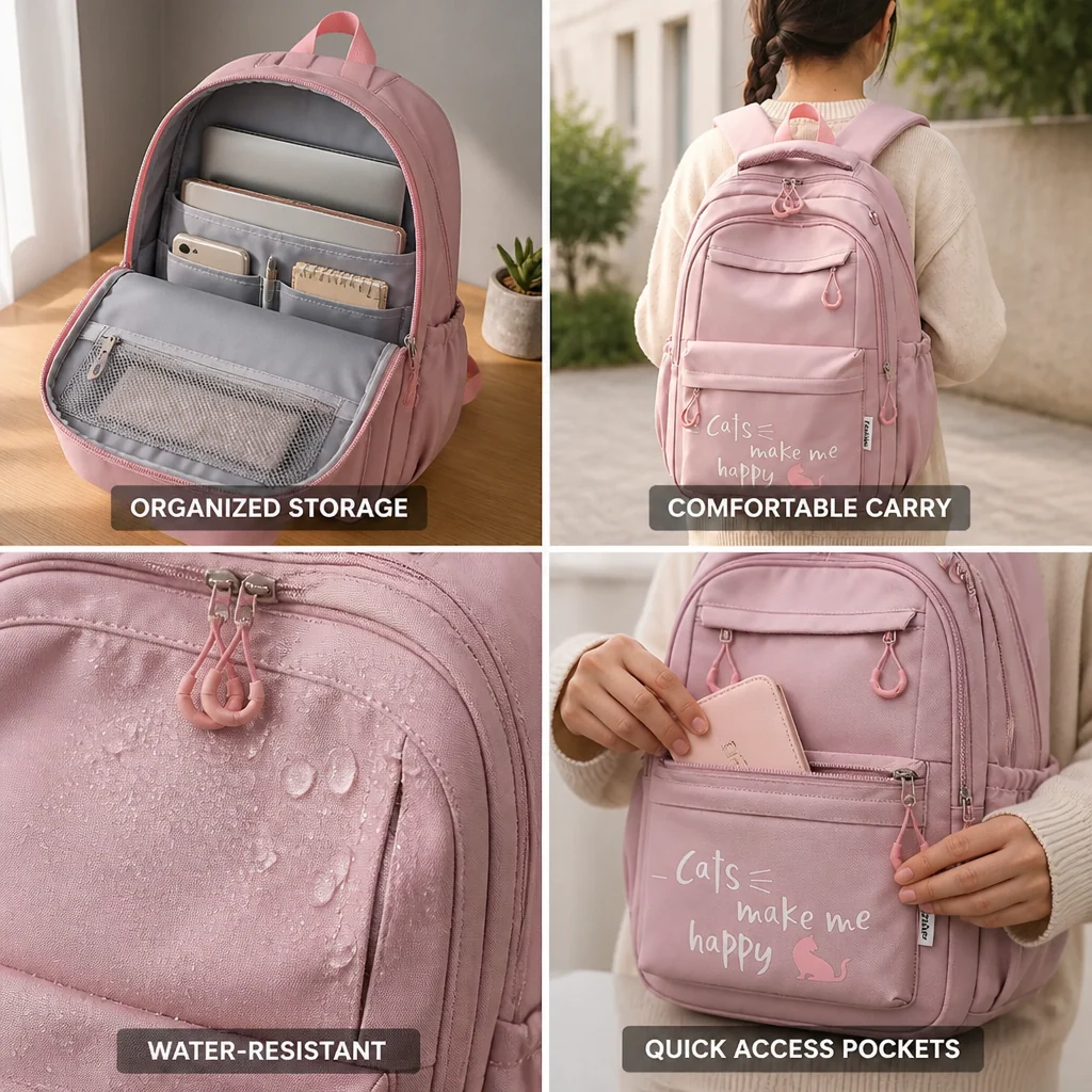 Kids School Backpack Water-Resistant Laptop Sleeve & Padded Straps - Image 5
