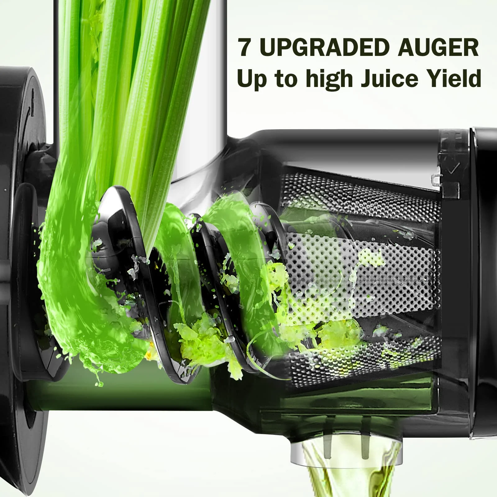 AMZCHEF Slow Juicer Machine ZM1501 Green 2