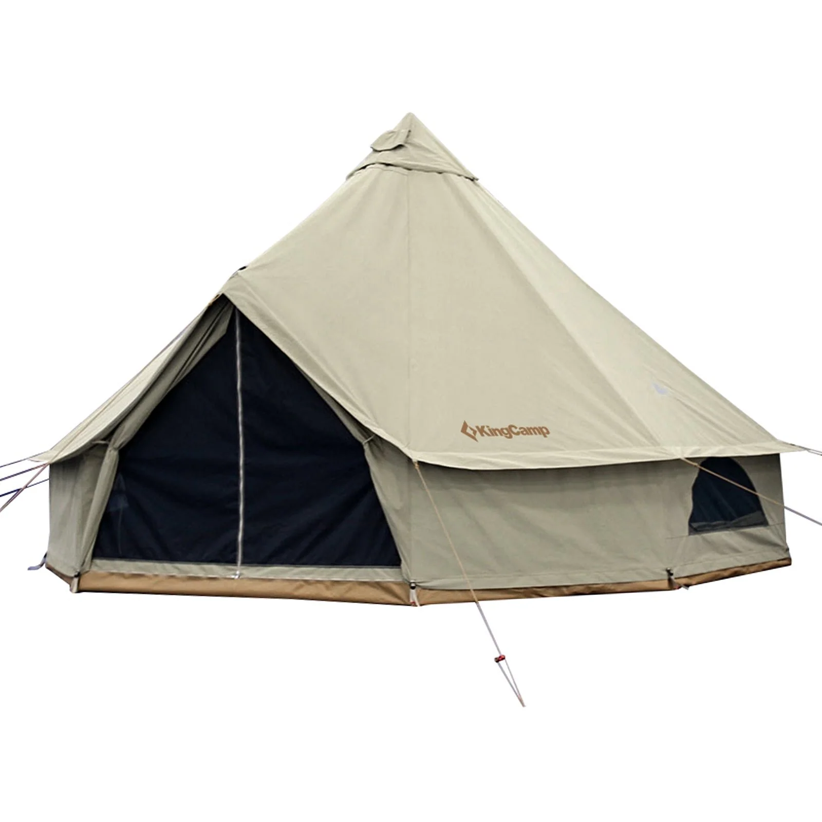 KingCamp Khan 4-Season Canvas Bell Tent with Stove bundle KT2011