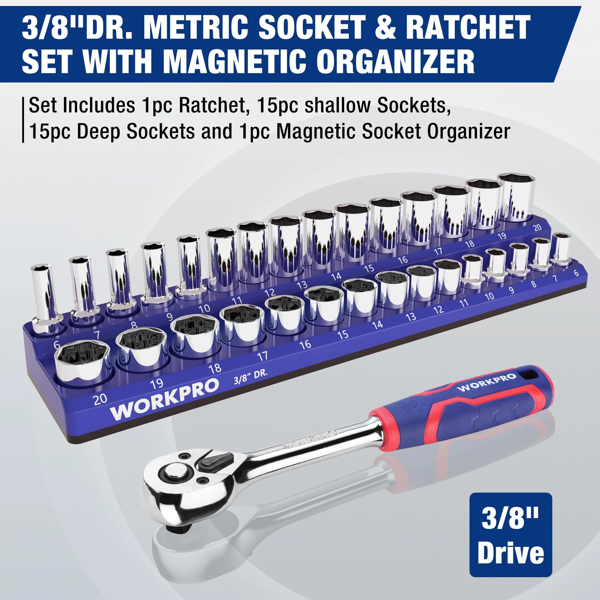 WORKPRO 32-piece Mechanics Tool Set - Image 2