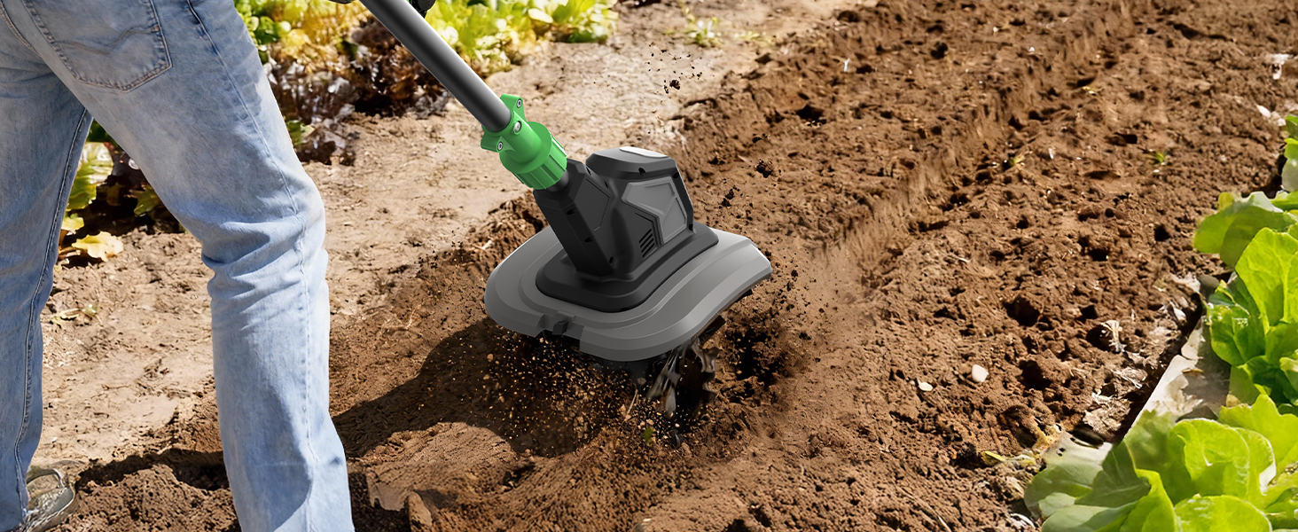 20V Cordless Tiller Cultivator