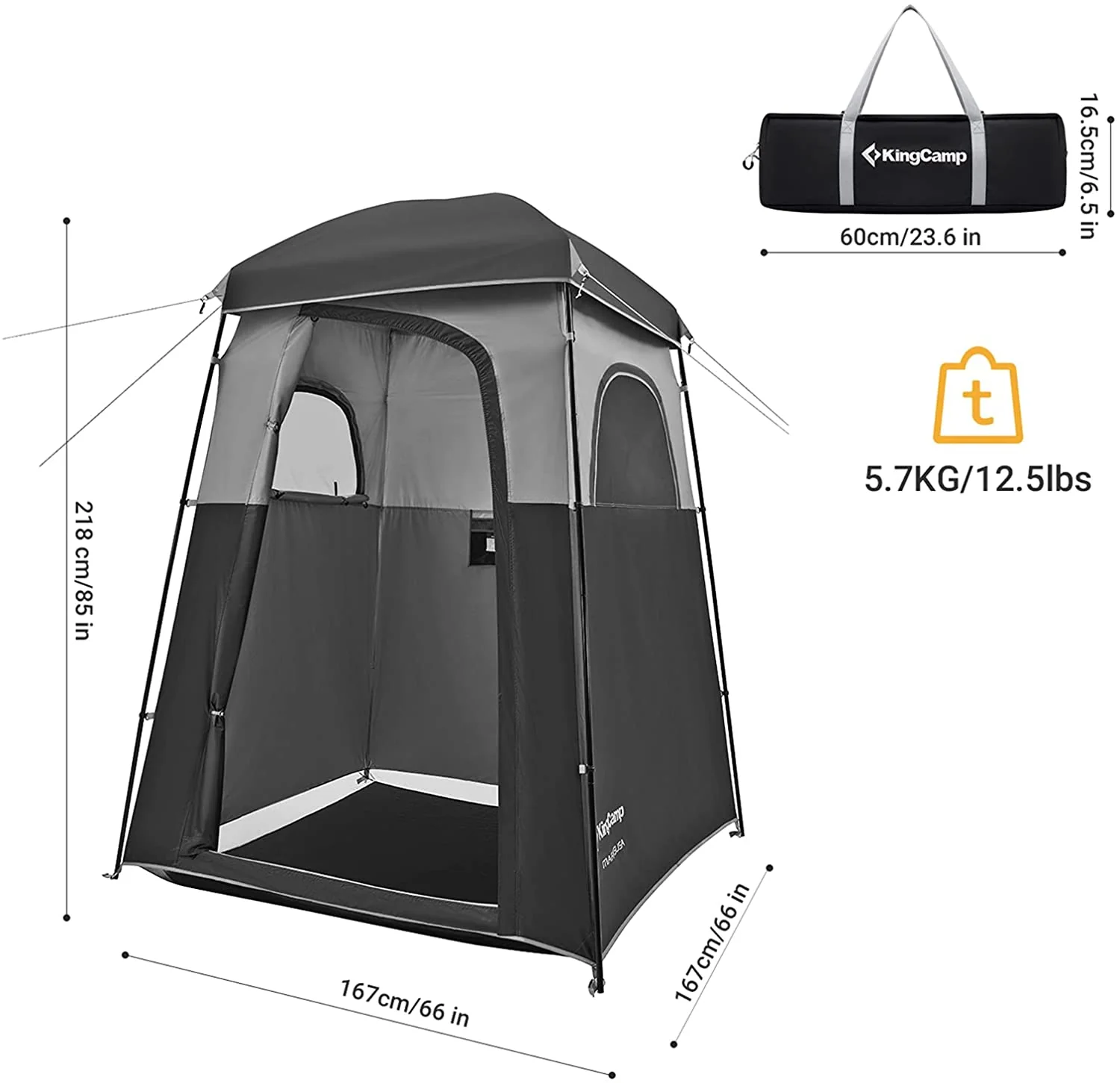 KingCamp Outdoor Privacy Shower Tent