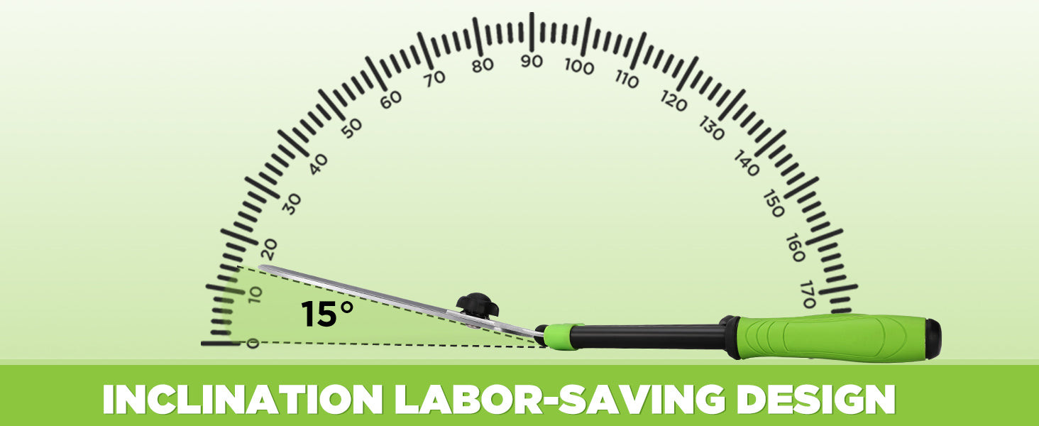 Measuring tool with a 15 degree angle shown on a protractor, with innovation and quality in design