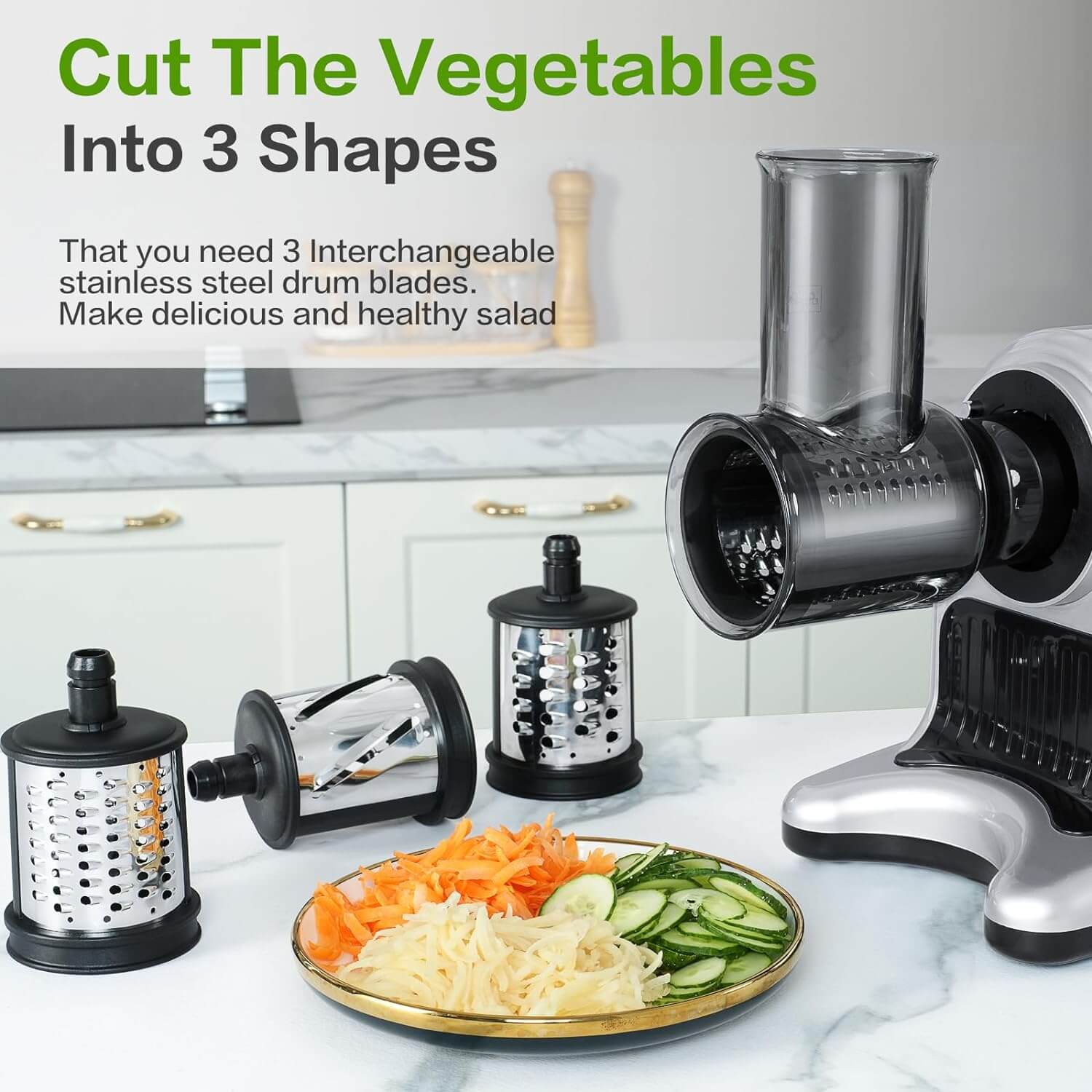 AMZCHEF Slow Juicer Machines 5 in 1 Slow Masticating Juicer with Accessories 4