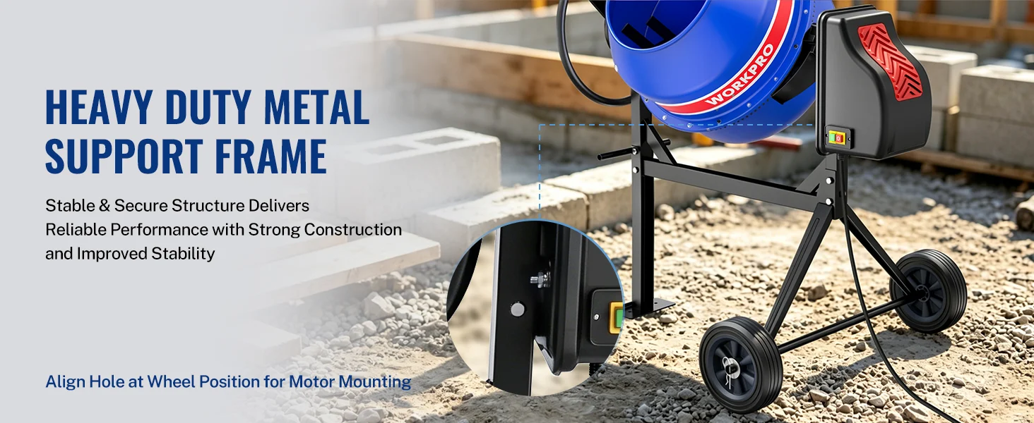 Portable metal support frame for a power tool on gravel, with innovation, quality, and secure stability