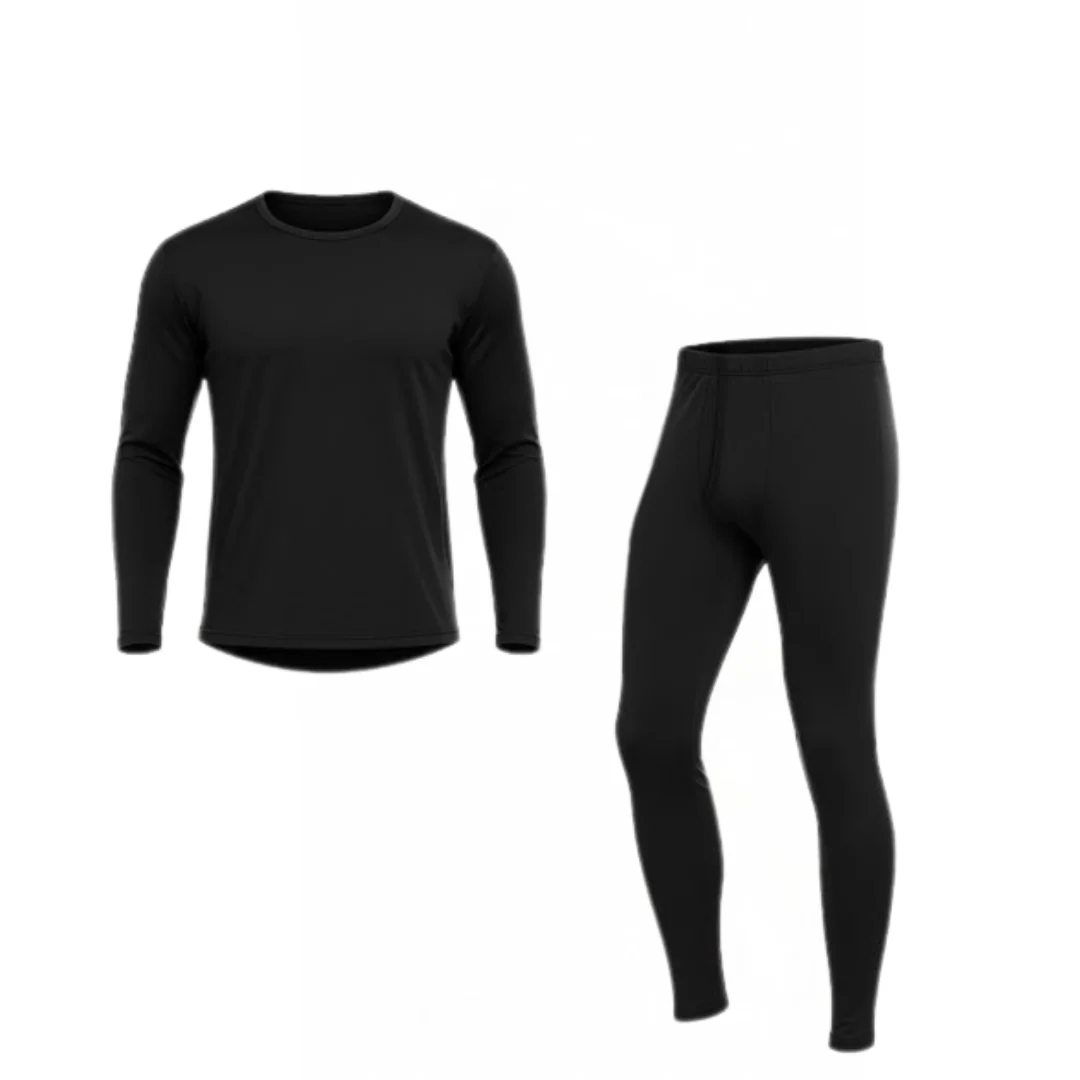 Thermal Base Layer Set for Men – Fleece Lined Top and Bottom - Image 2