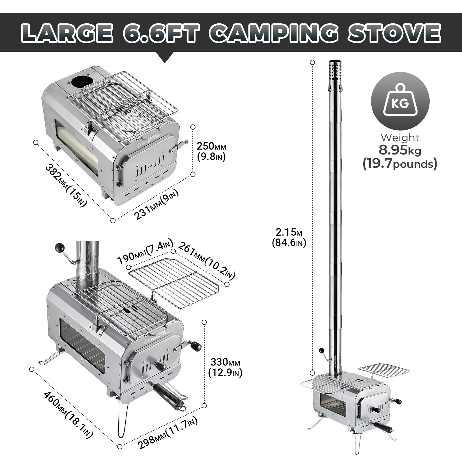 KingCamp Surefire Camping Wood Tent Stove