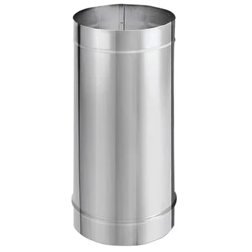 DuraVent DuraBlack 48 x 8 Inch Stainless Steel Single Wall Stove Pipe
