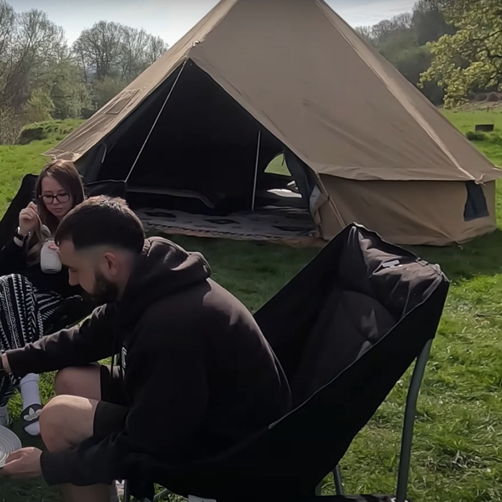 KingCamp 4-Season Khan 340GSM TC Canvas Bell Tent-13ft/16.4ft
