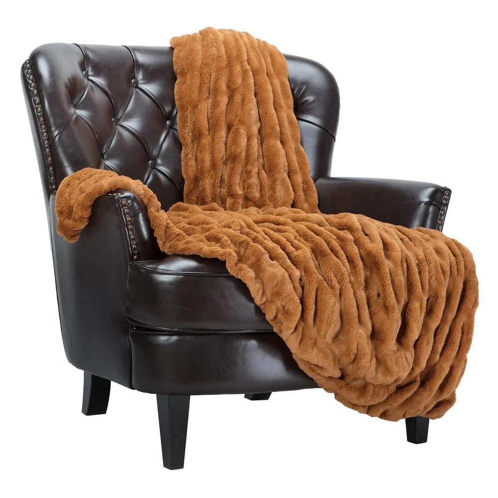 Faux Fur Blanket Reversible Plush & Breathable Fleece - Image 6