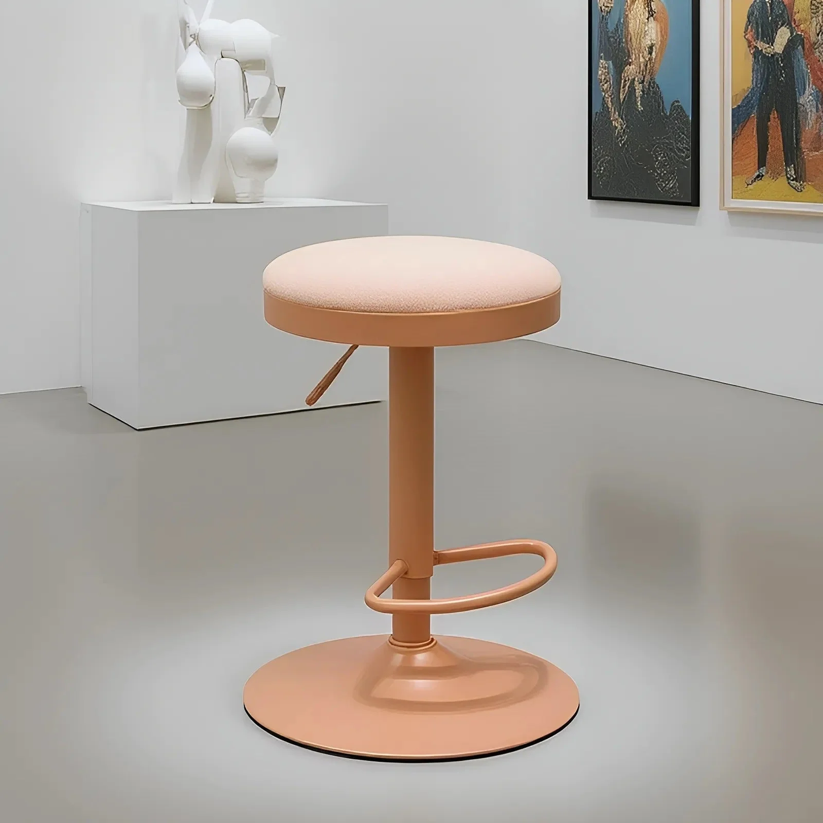Versatile Swivel Stool with Adjustable Height for Dining Spaces