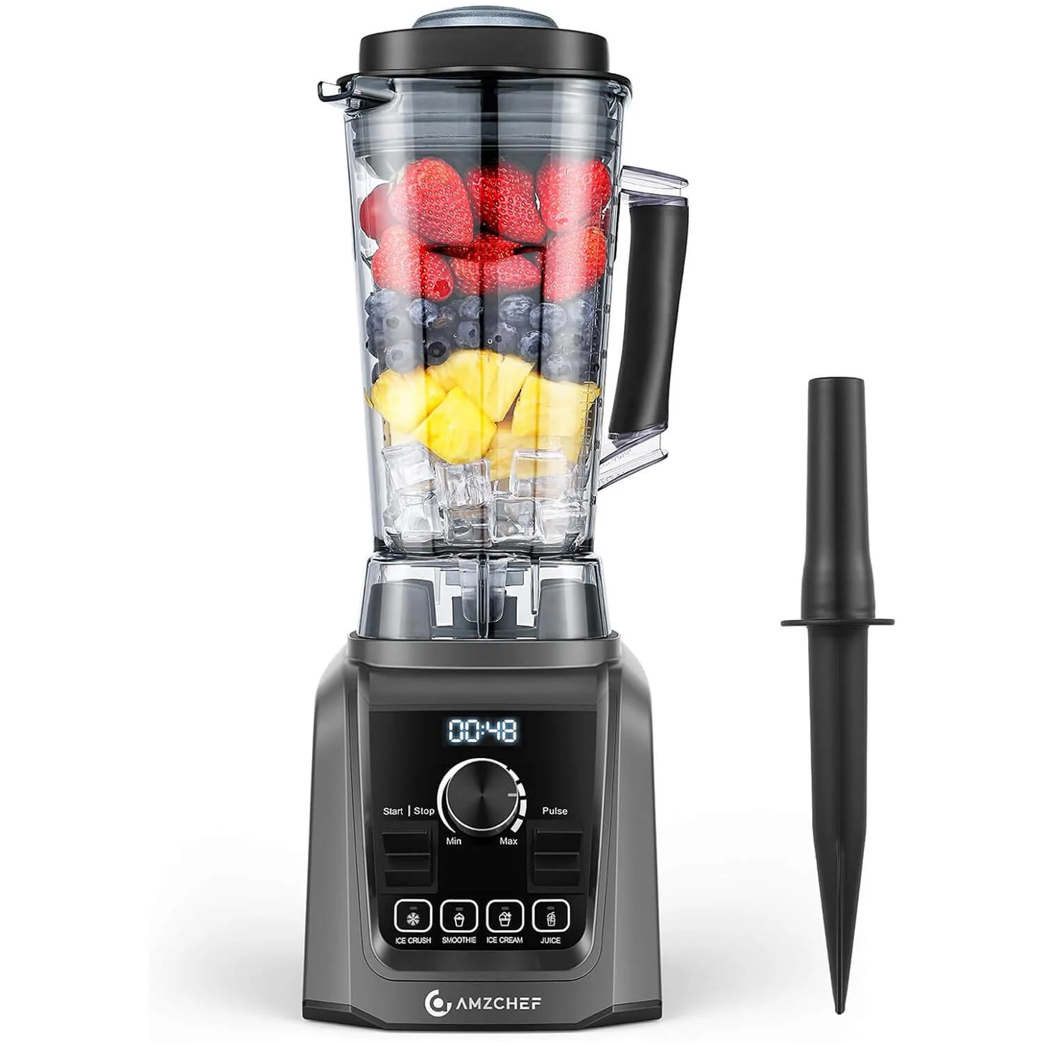 Amzchef 1200W Blenders 68oz. Pitcher with 4 Preset Menus 1