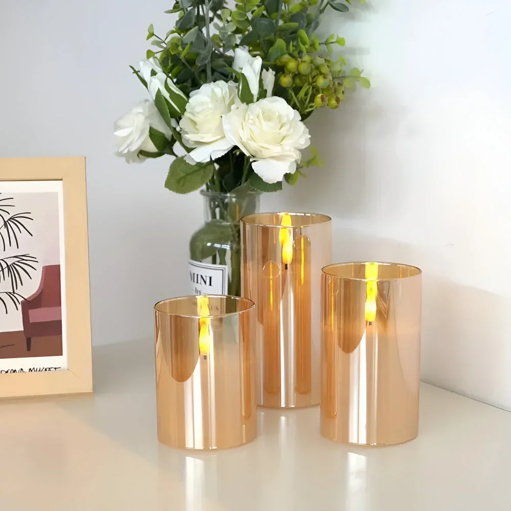 Flameless Candle 3D LED Flame Remote & Timer - Image 7