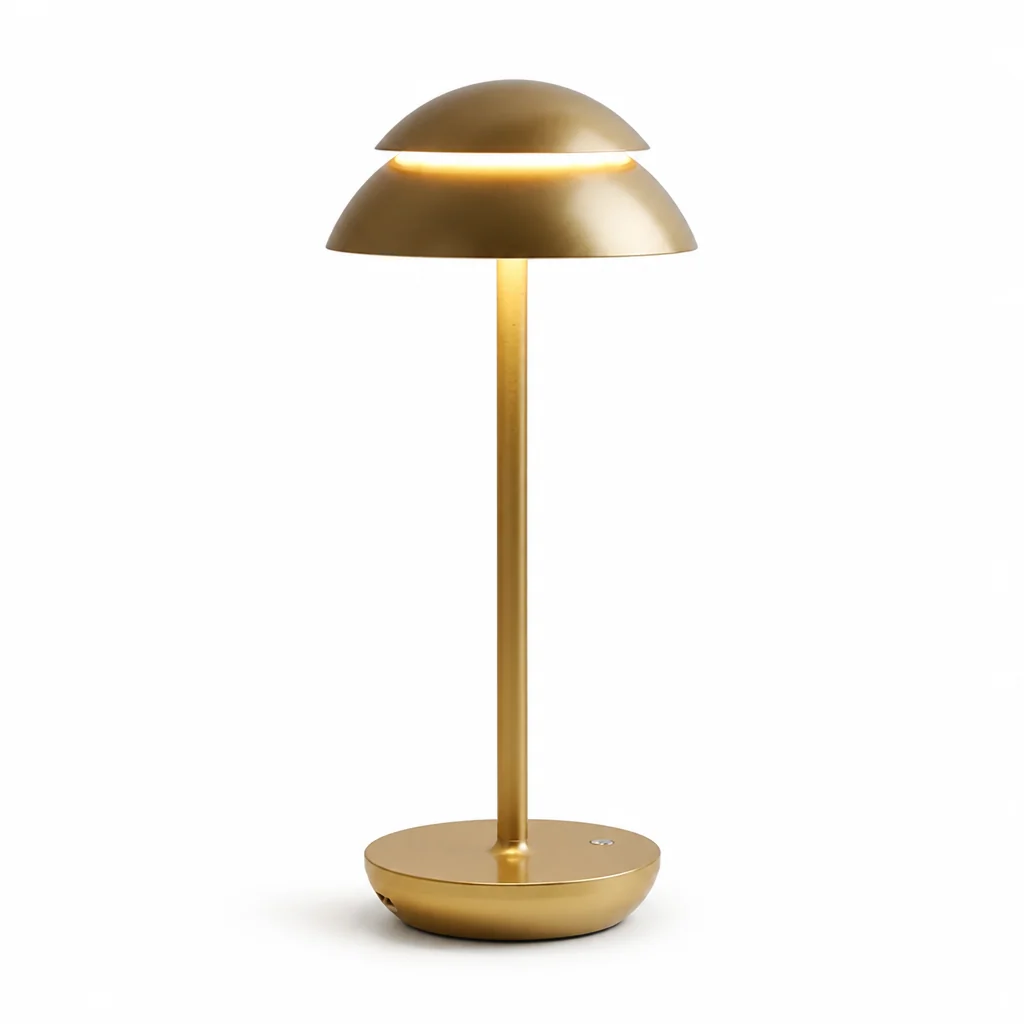 Touch-Dimmable USB Rechargeable Mushroom Table Lamp - Image 2