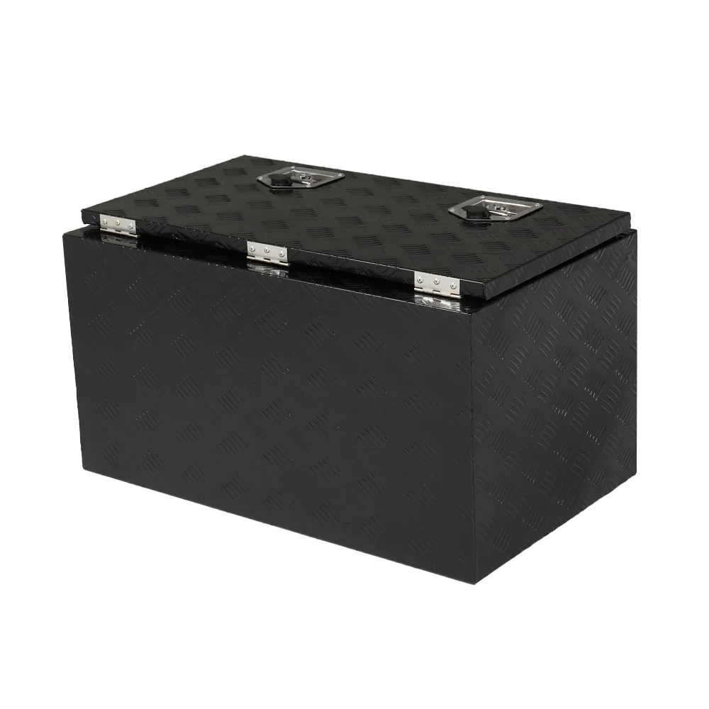 IVV Aluminum Truck Trailer Tool Box Pickup Underbody Truck Bed Storage Toolbox RV Trailer Organizer with T-Handle Latch Dual Lock Keys - Black, 42"L x 18"W x 17"H - Image 22