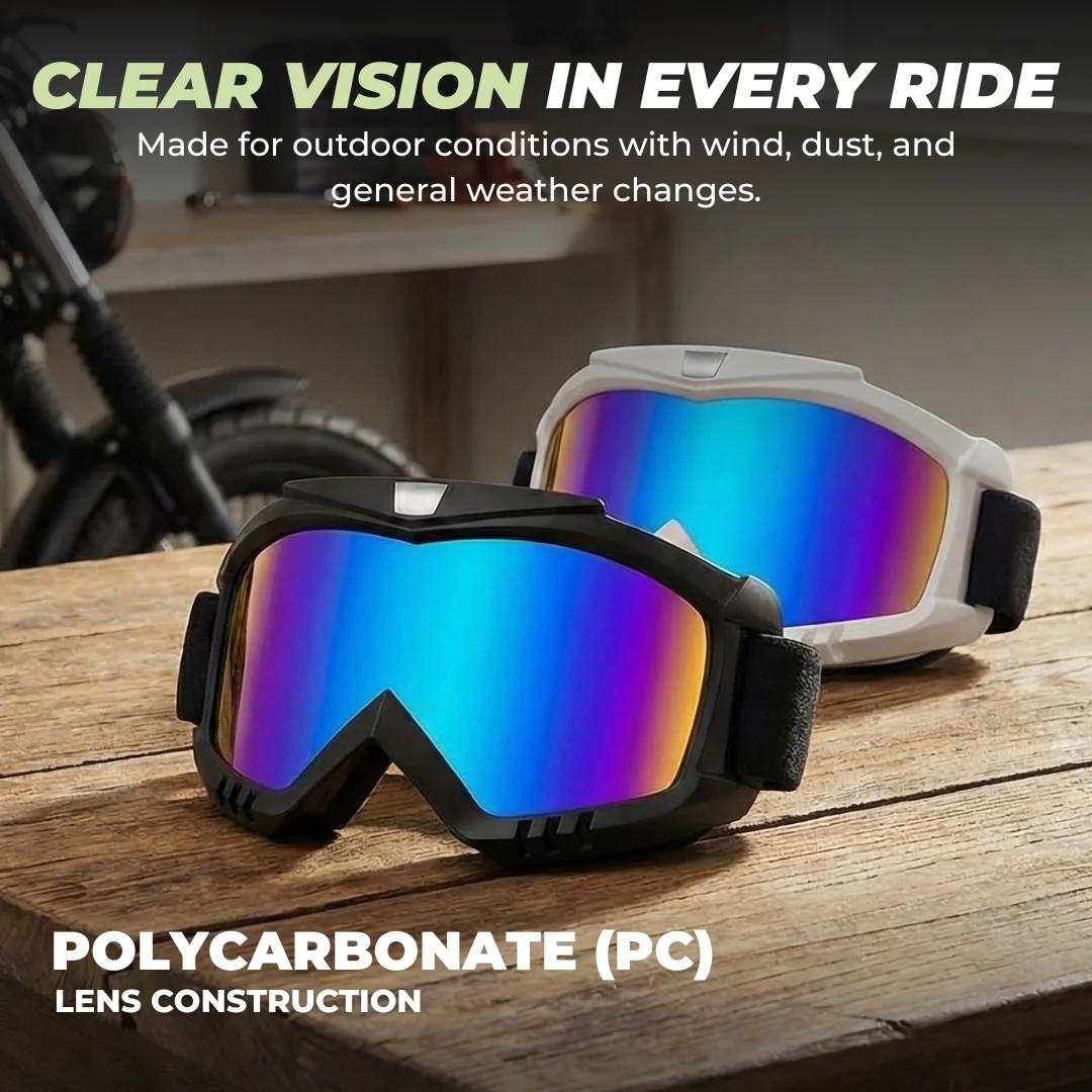 Dirt Bike Goggles 2 Pack for Motorcycle ATV Ski and Off-Road Riding