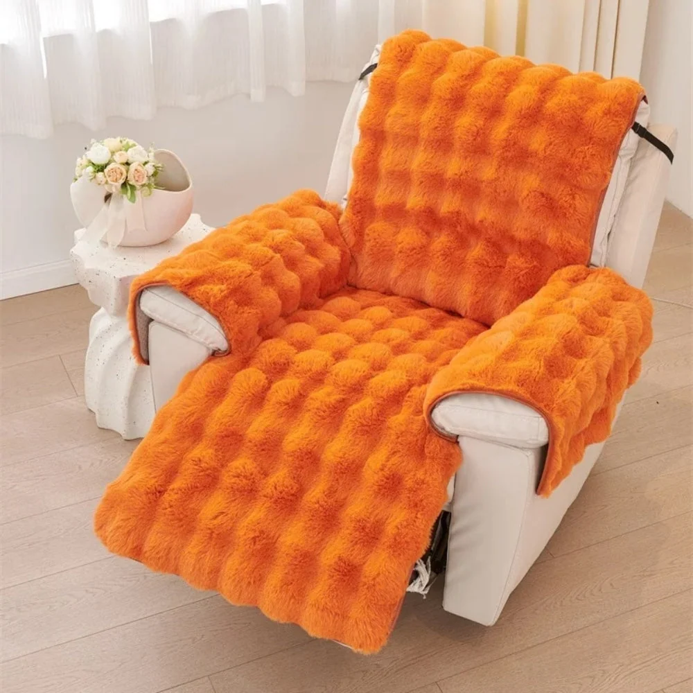 Recliner Sofa Cover Plush Faux Fur Non-Slip & Machine Washable - Image 7