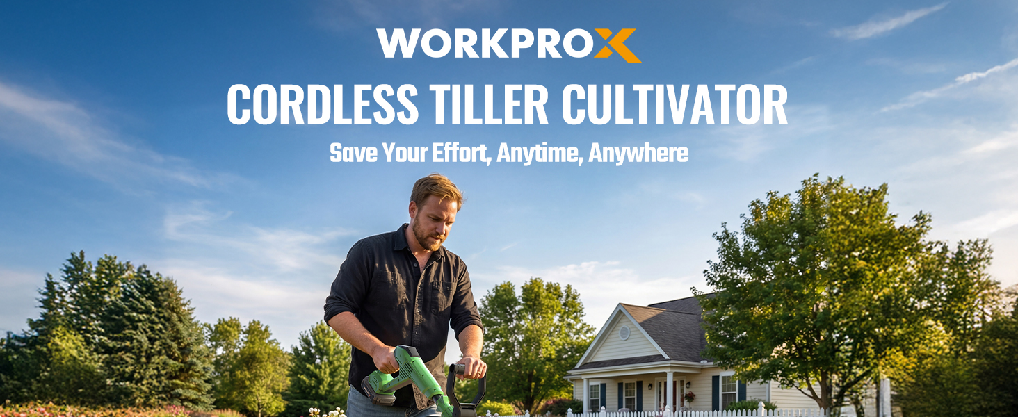 20V Cordless Tiller Cultivator