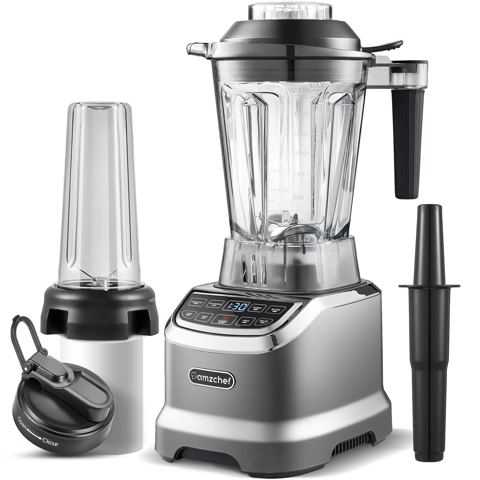 AMZCHEF ZM5003 Smoothie Countertop High-Speed Blender 1800W 1