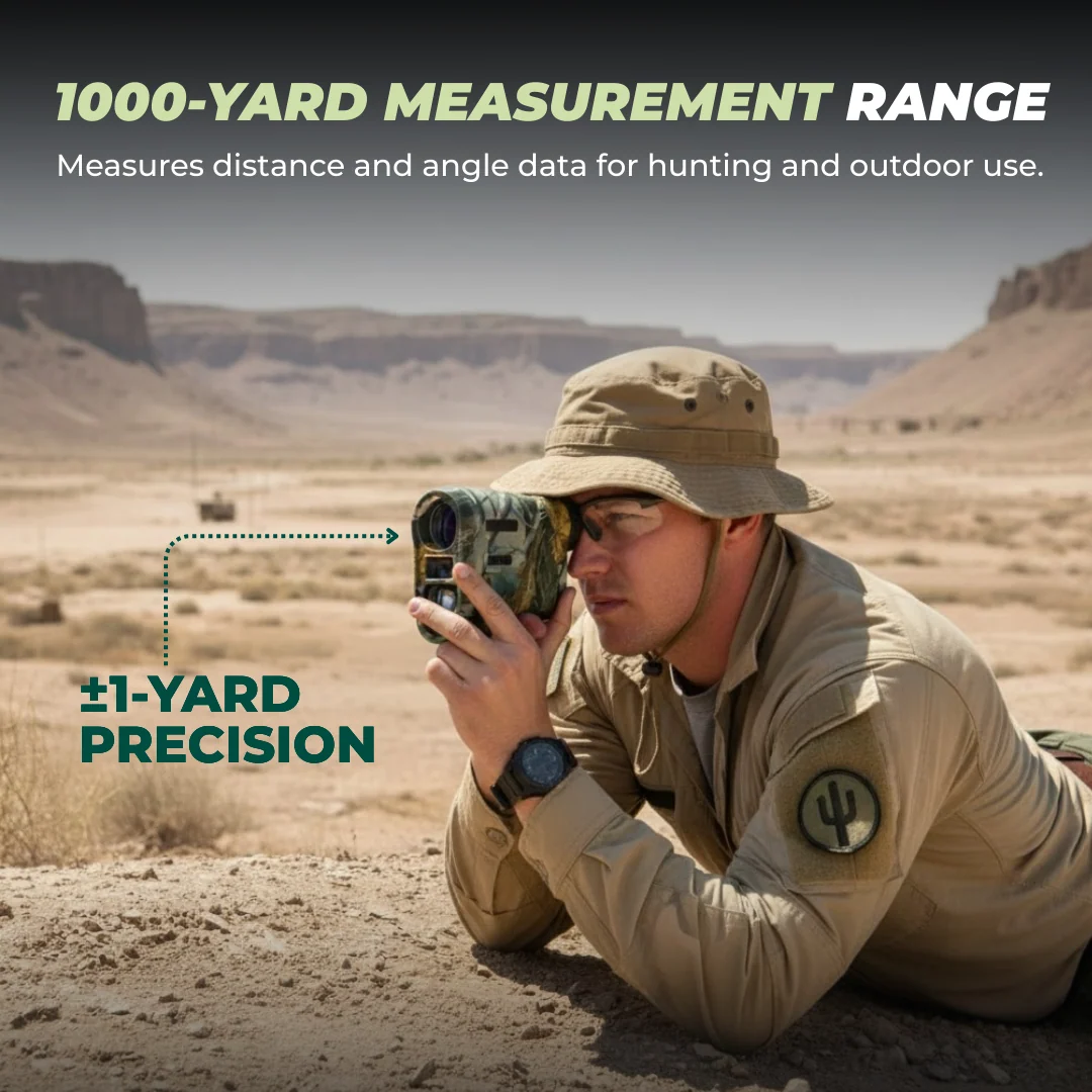 Hunting Laser Rangefinder with Rechargeable Battery and 1000-Yard Range