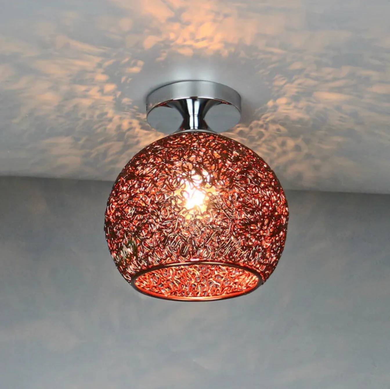 Stylish Ceiling Light Fixture with Open Sphere Design - Image 15