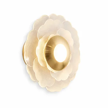 Wall Sconce Layered Shade Warm LED Patterned Light