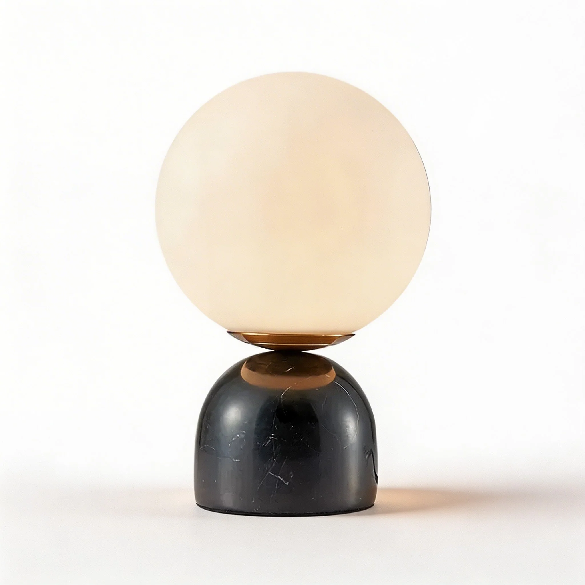 Marble Table Lamp with Round Shade - Image 4