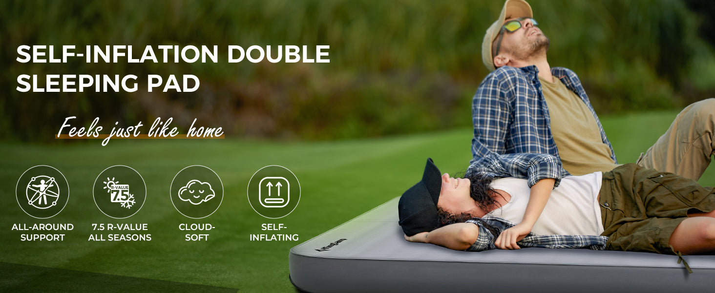 KingCamp PREMIUM Self Inflating Foam Sleeping Pad Double/Single