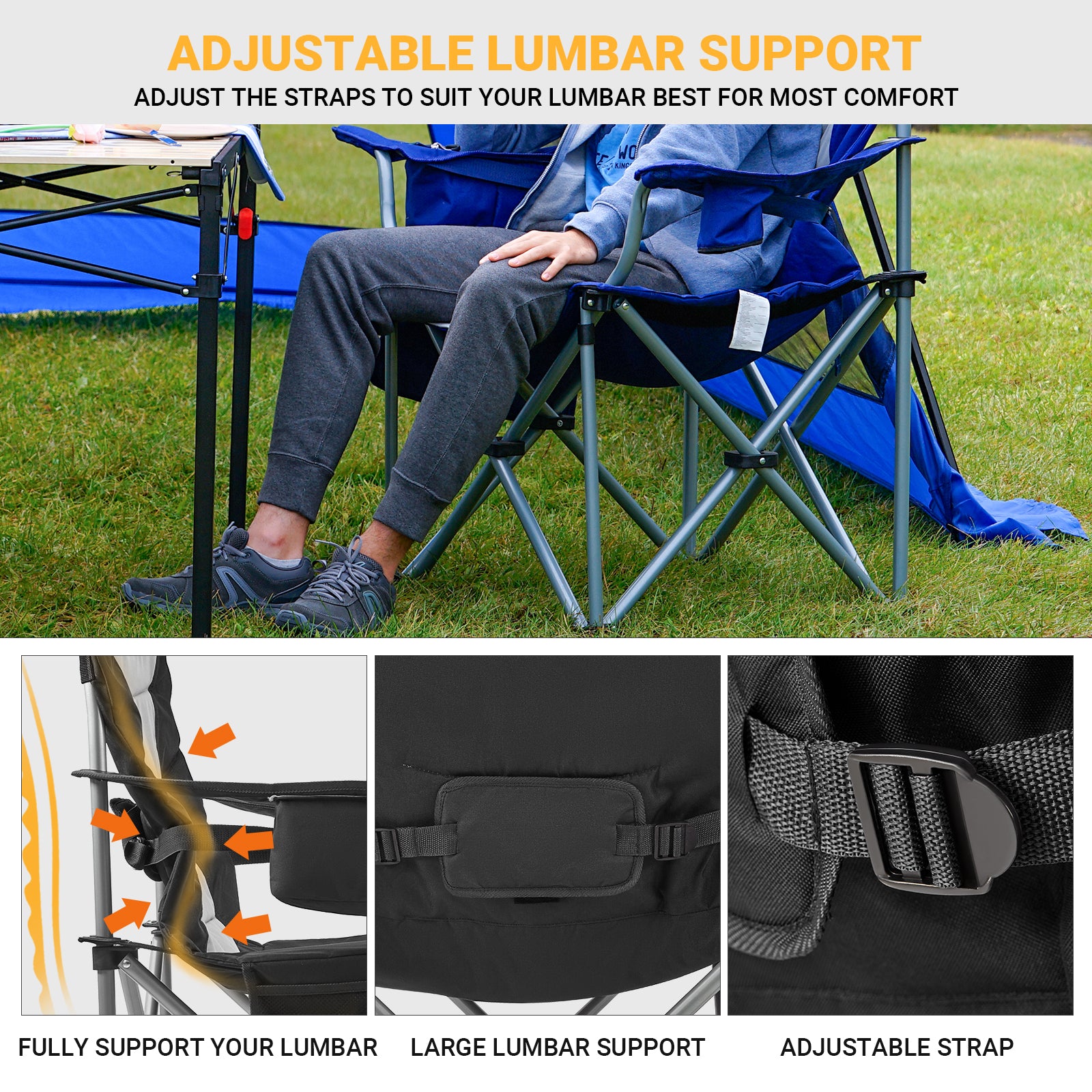 KingCamp Lumbar Support Oversized Camping Chair