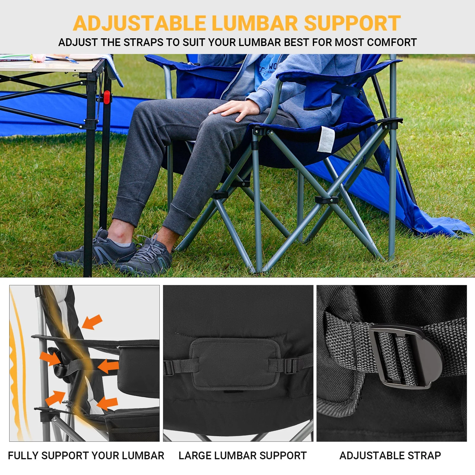 KingCamp Lumbar Support Oversized Camping Chair - Image 15