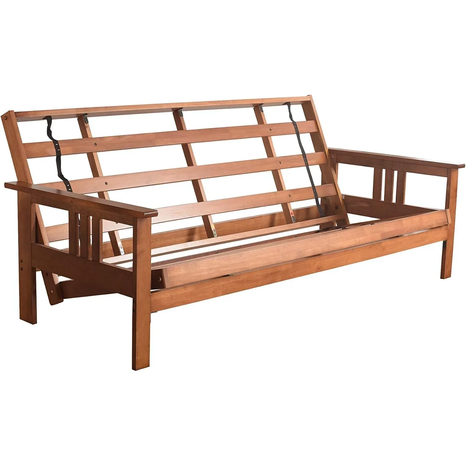 Homestock African Artifacts Full Size Futon Frame Set with Mattress, Easily Converts to Bed, Versatile Design Futon Frame for All Spaces, 33"H x 79"L x 37"D-Color:Linen Charcoal,Size:Barbados - Image 151